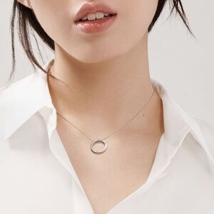 Authentic Tiffany 1837® Circle Pendant in Silver, Medium